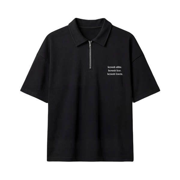 Myugen House Rules Quarter Zip T-Shirt Black