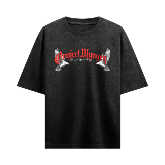 Myugen Into The Infinite Acid Wash Oversized T-Shirt Black