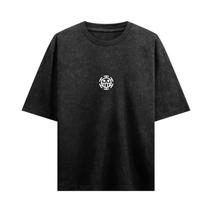 Myugen Mugiwara Acid Wash Oversized T-Shirt Black