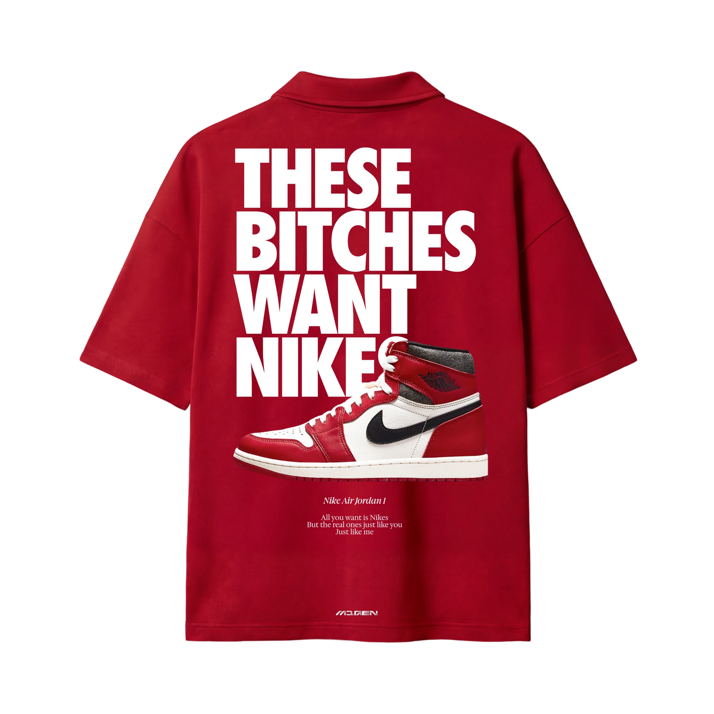Myugen Nike Bitches Quarter Zip T-Shirt Red