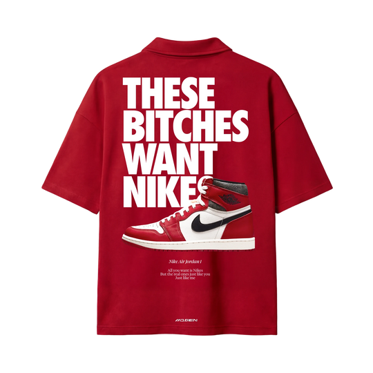 Myugen Nike Bitches Quarter Zip T-Shirt Red