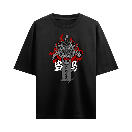 Myugen Shadow Inferno Oversized T-Shirt Black