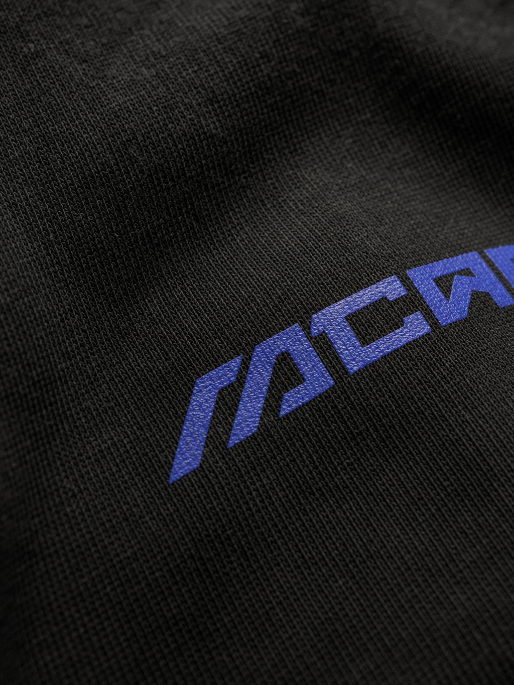 Myugen Urban Trash Acid Wash Oversized T-Shirt Black – close-up detail
