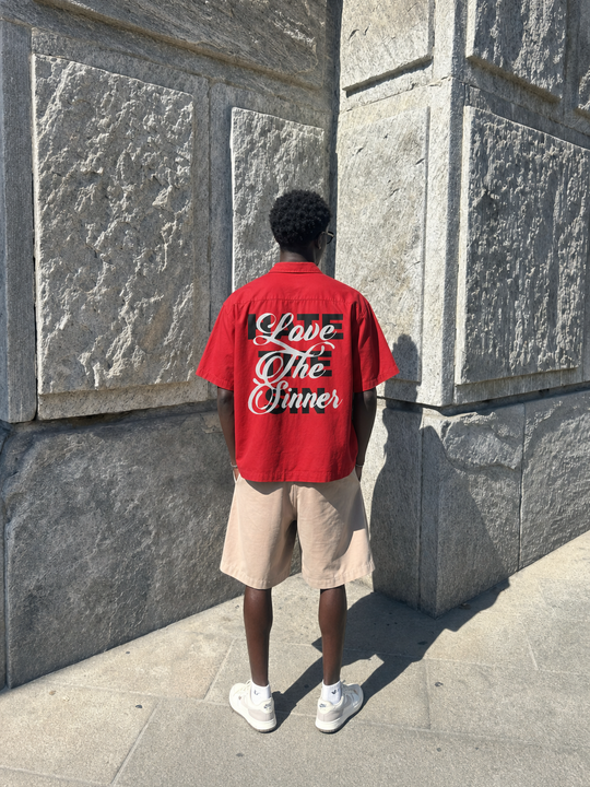 Myugen Hate The Sin Boxy Shirt Red