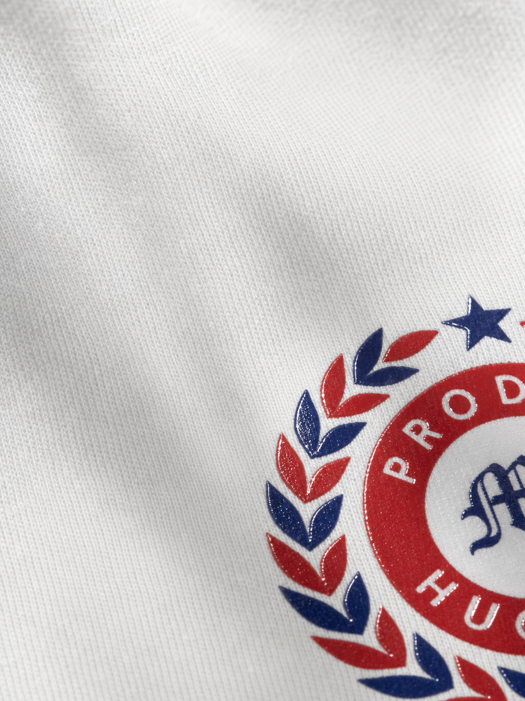 Myugen Texas Pride Oversized T-Shirt White – close-up detail