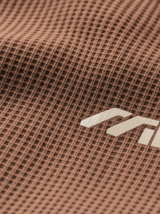 Myugen Construct Waffle Long Sleeve Brown