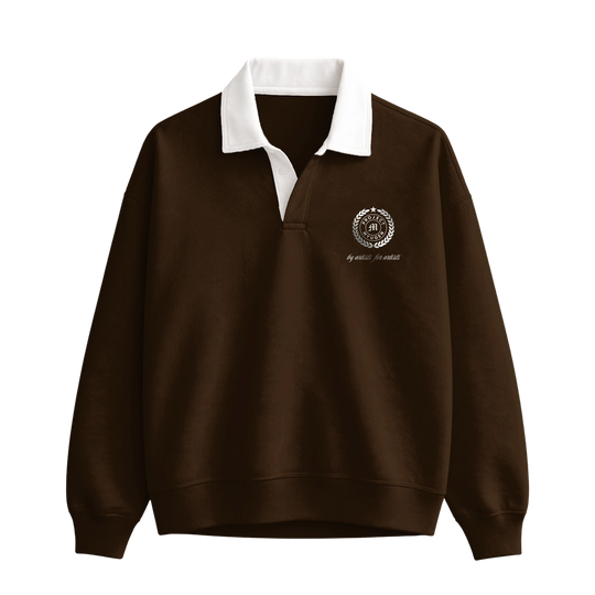 Myugen Club Polo Sweatshirt Dark Brown