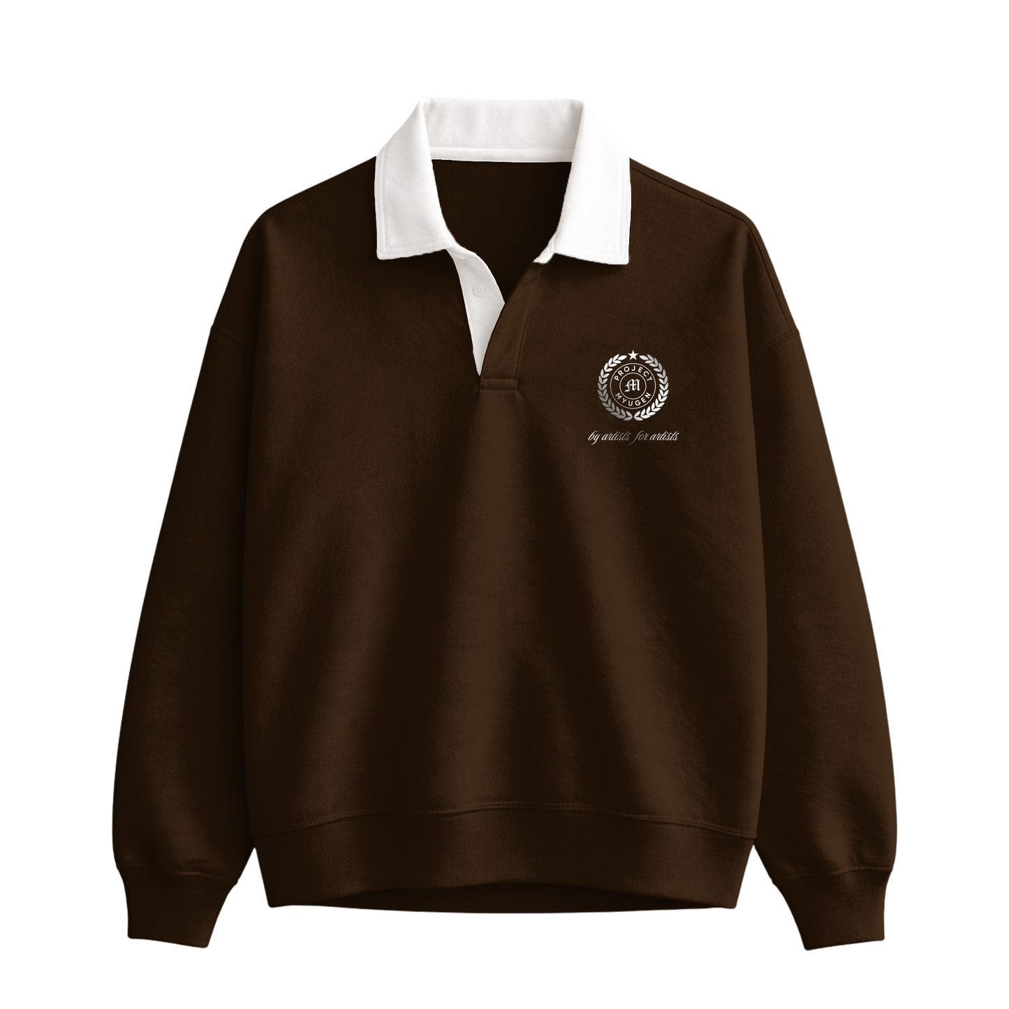 Myugen Club Polo Sweatshirt Dark Brown Timeless Winterwear Exclusive