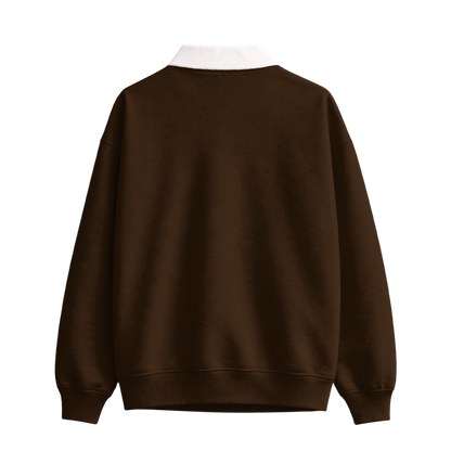 Myugen Club Polo Sweatshirt Dark Brown Timeless Winterwear Exclusive