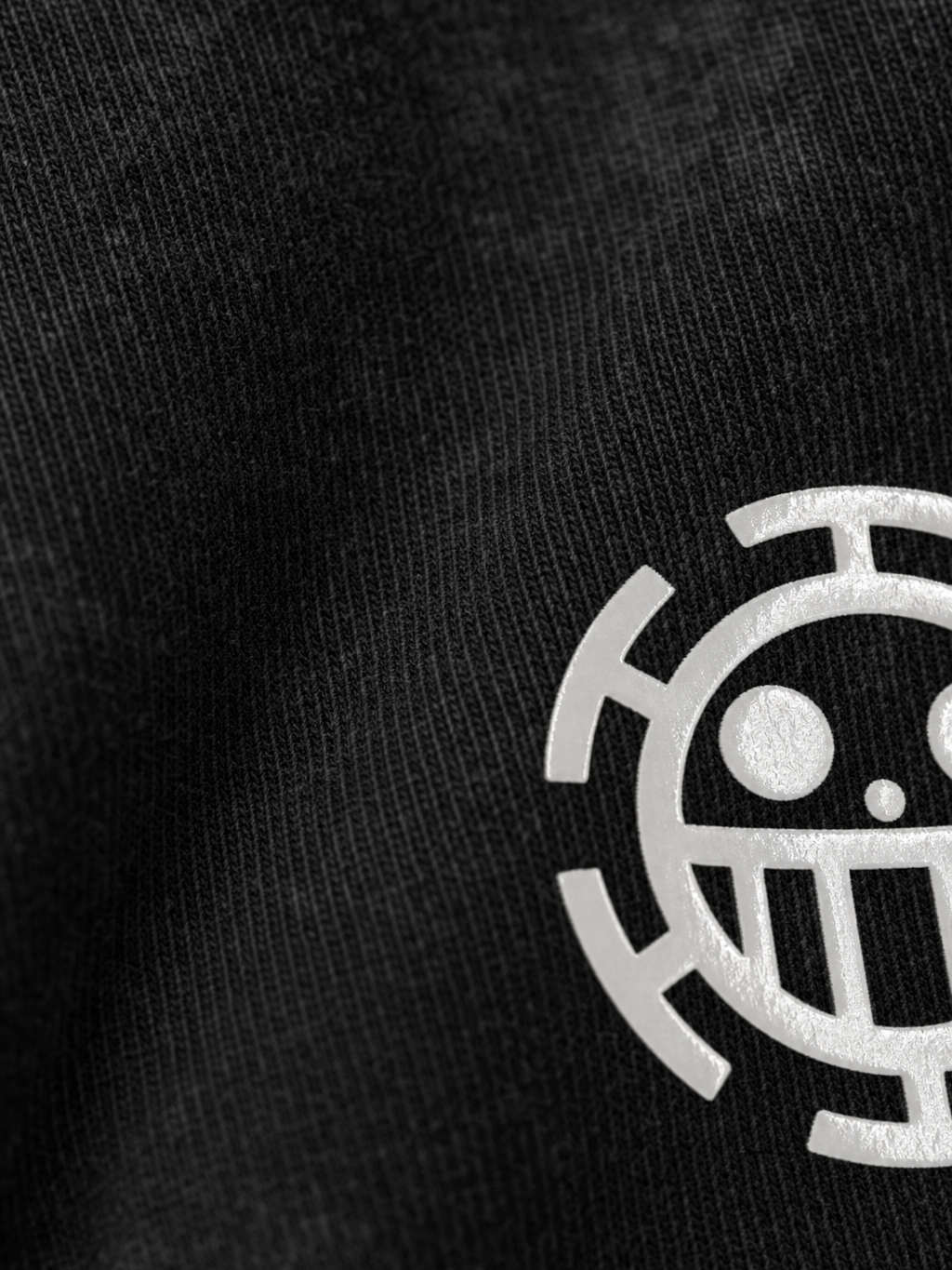 Myugen Mugiwara Acid Wash Oversized T-Shirt Black – close-up detail