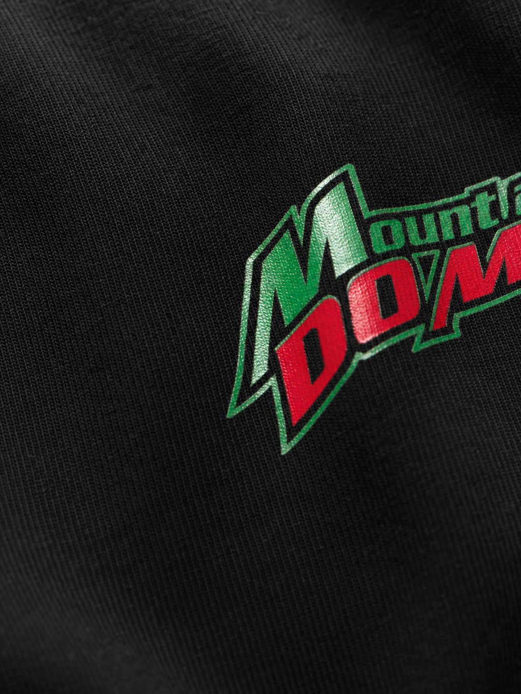 Myugen Mount Oversized T-Shirt Black – close-up detail