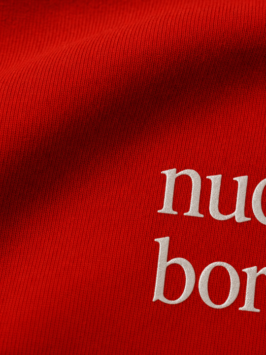 Myugen Born to Be Paid Oversized T-Shirt Red