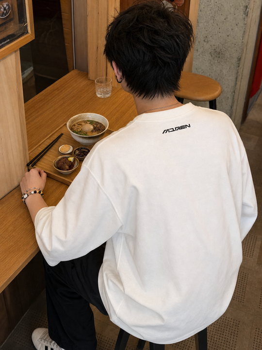 Myugen Eternity Oversized Full Sleeve T-shirt White