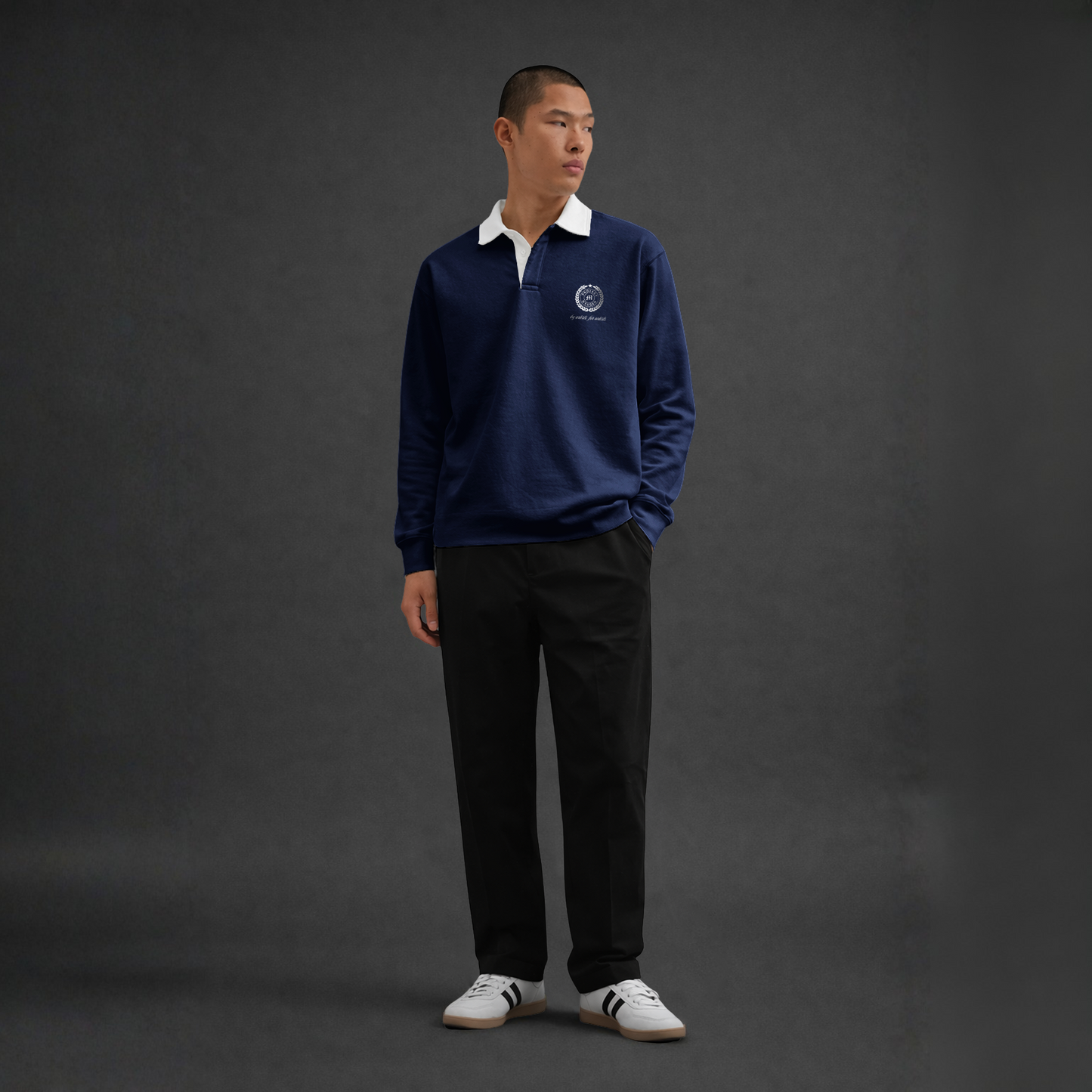 Myugen Club Polo Sweatshirt Navy Timeless Winterwear Exclusive