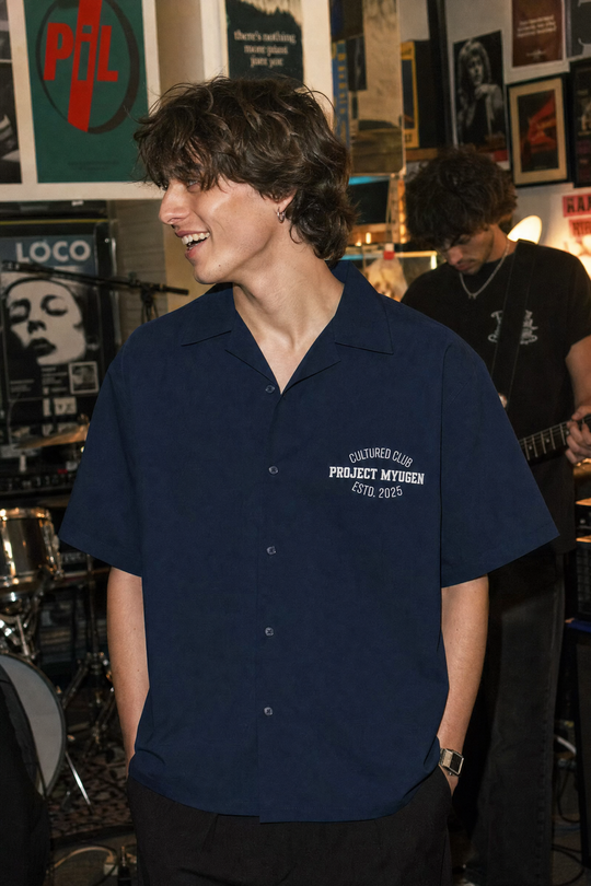Myugen Cultured Club -90 Bowling Shirt Navy Blue