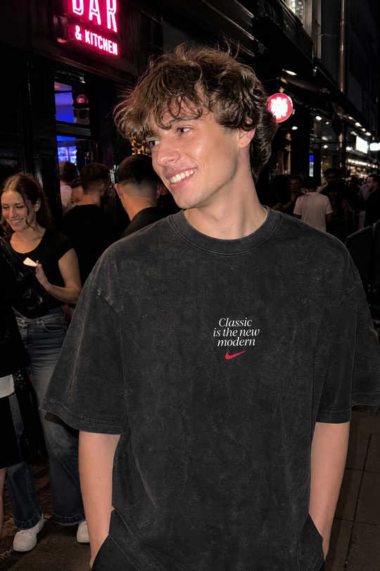 Myugen Nike Bitches Acid Wash Oversized T-Shirt Black