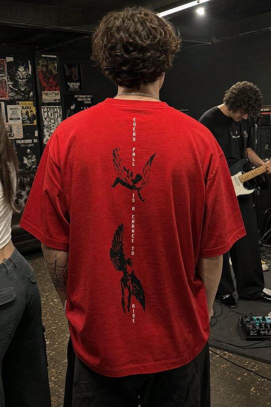 Myugen Reborn From Ruin Oversized T-Shirt Red