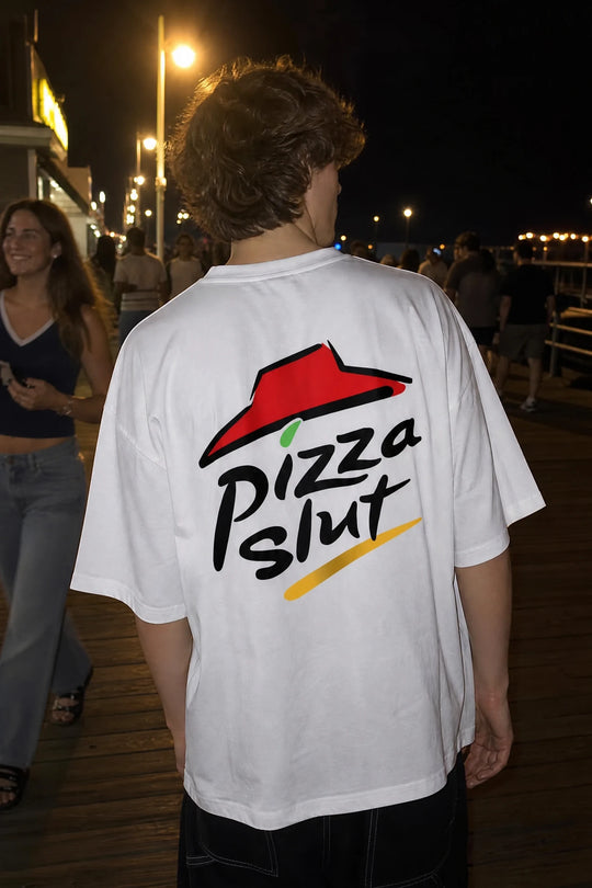 Myugen Pizza Slut Oversized T-Shirt White