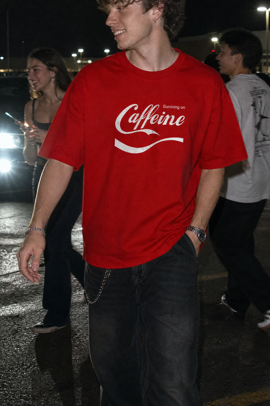 Myugen Caffeine Oversized T-Shirt Red