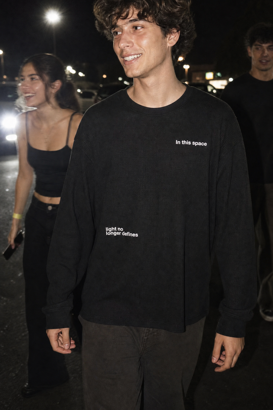 Myugen Orbit Waffle Long Sleeve Black