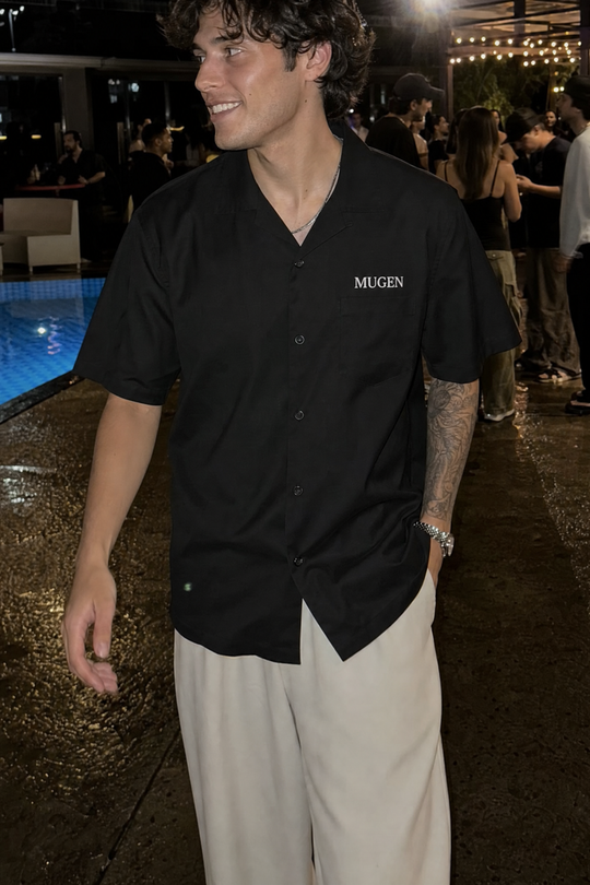 Myugen God's Creation Bowling Shirt Black
