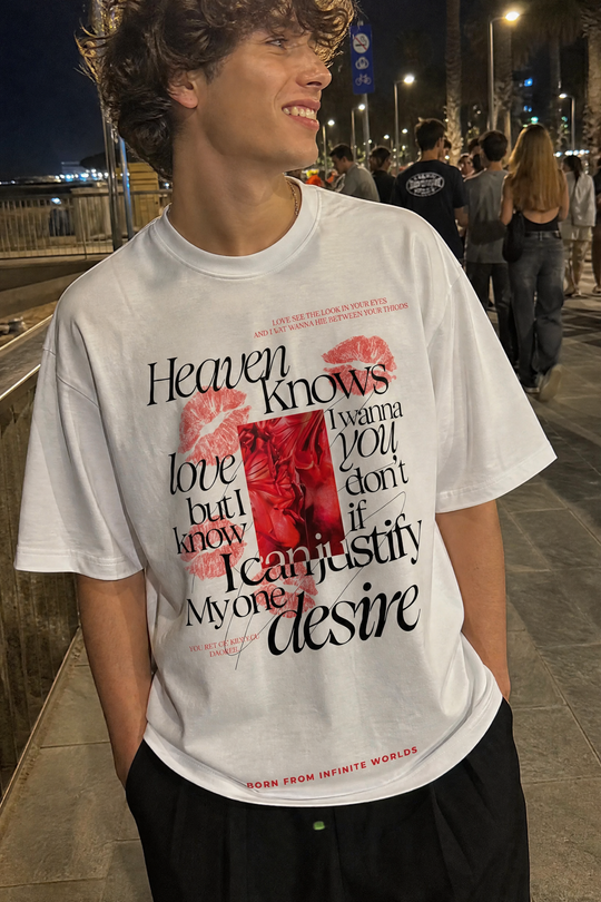 Myugen Desires Justify Oversized T-Shirt White