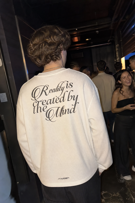 Myugen Construct Waffle Long Sleeve Off White