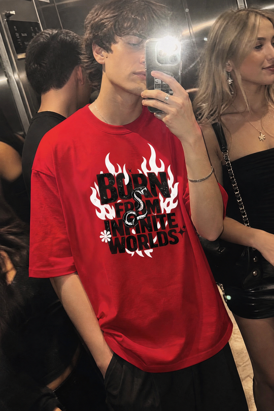 Myugen Infinite Rebirth Oversized T-Shirt Red