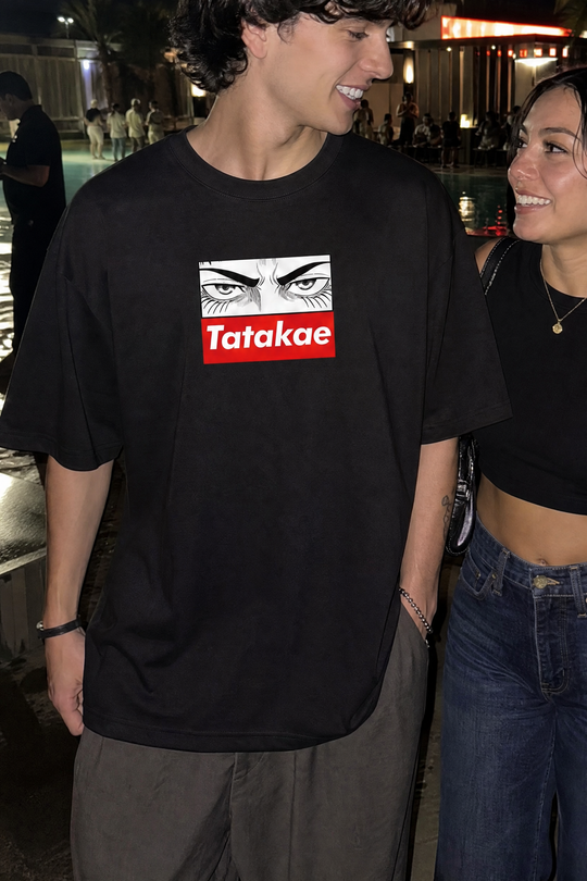 Myugen Attack On Titan Tatakae Rumbling Oversized T-Shirt Black