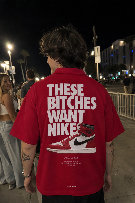 Myugen Nike Bitches Quarter Zip T-Shirt Red