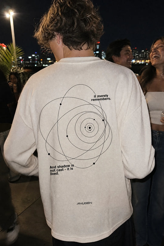 Myugen Orbit Waffle Long Sleeve Off White