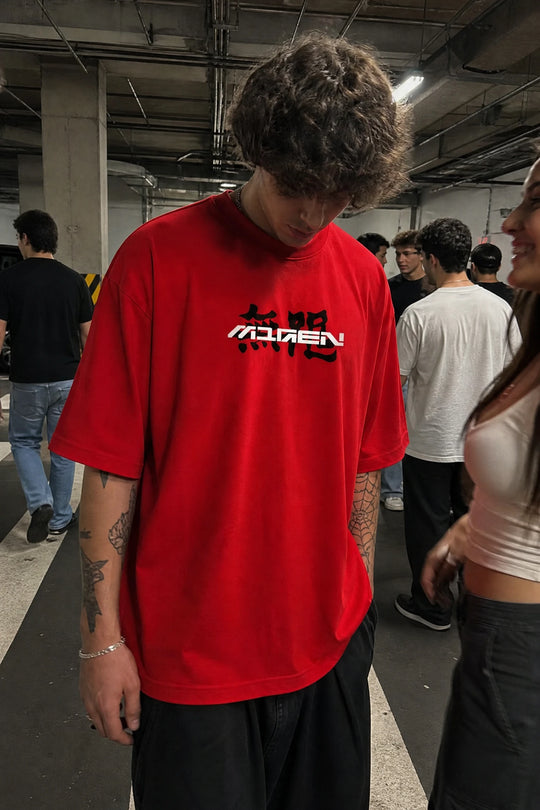 Myugen Reborn From Ruin Oversized T-Shirt Red
