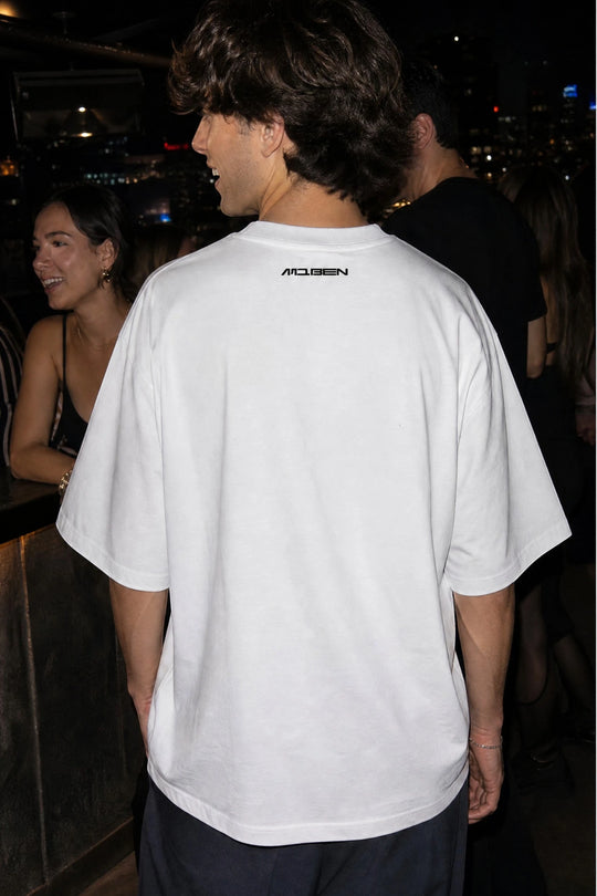 Myugen Sensitive Content Oversized T-Shirt White