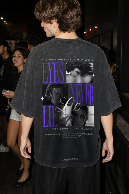 Myugen Chosen One Acid Wash Oversized T-Shirt Black