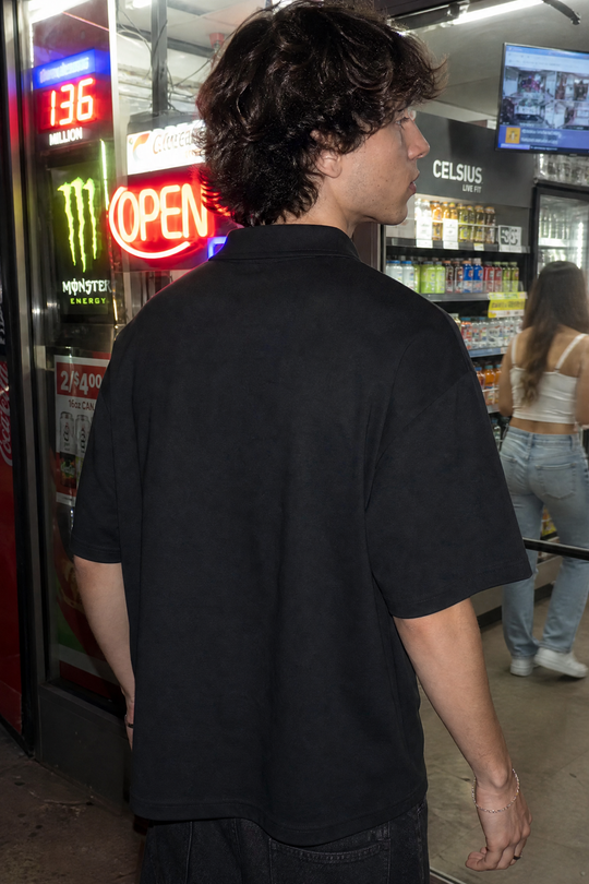 Myugen Cultured Club Black Quarter-Zip Tee Timeless Streetwear Exclusive