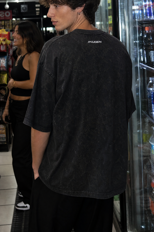 Myugen LA Cultured Club Acid Wash Oversized T-Shirt Black