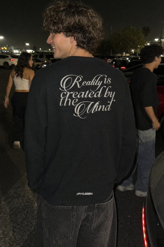 Myugen Construct Waffle Long Sleeve Black