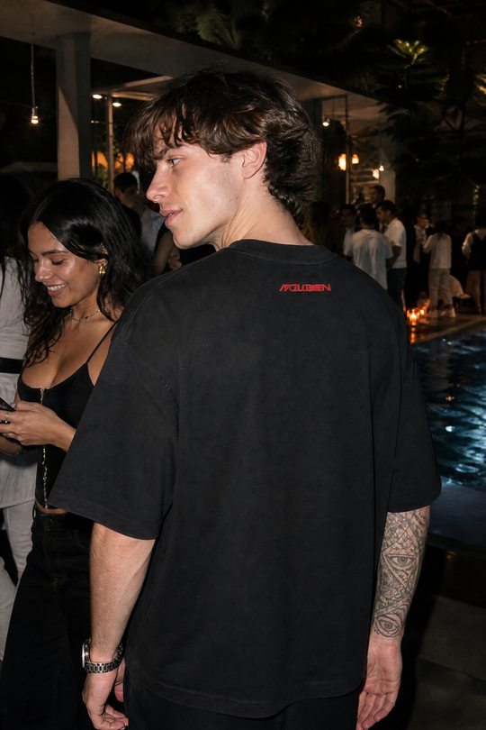 Myugen Love Language Oversized T-Shirt Black