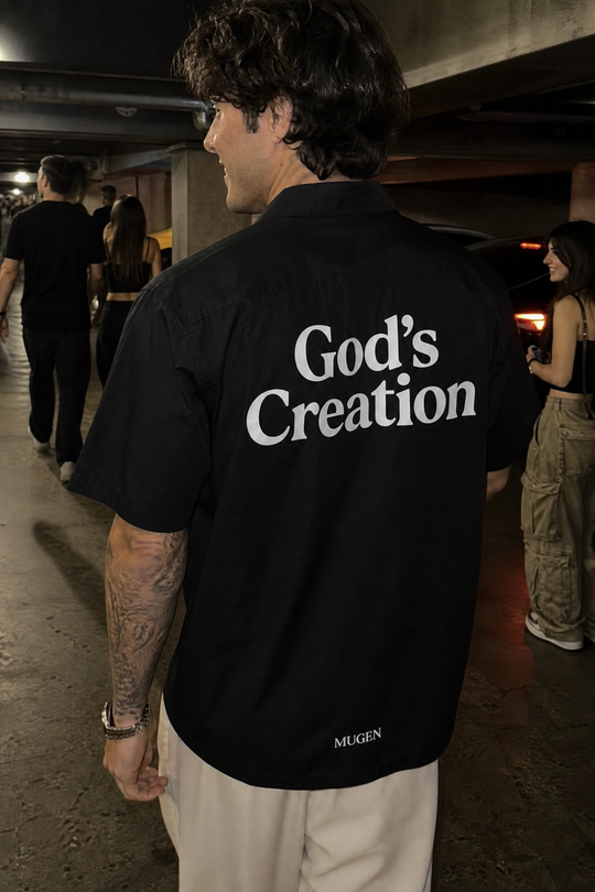 Myugen God's Creation Bowling Shirt Black