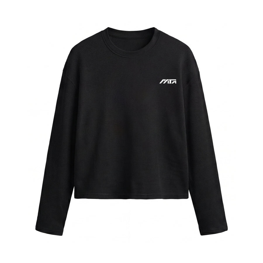 Myugen Sinner Society Waffle Long Sleeve Black