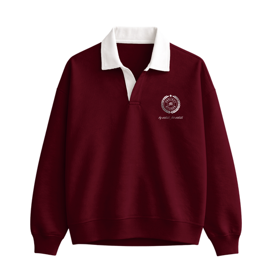 Myugen Club Polo Sweatshirt Wine Timeless Winterwear Exclusive